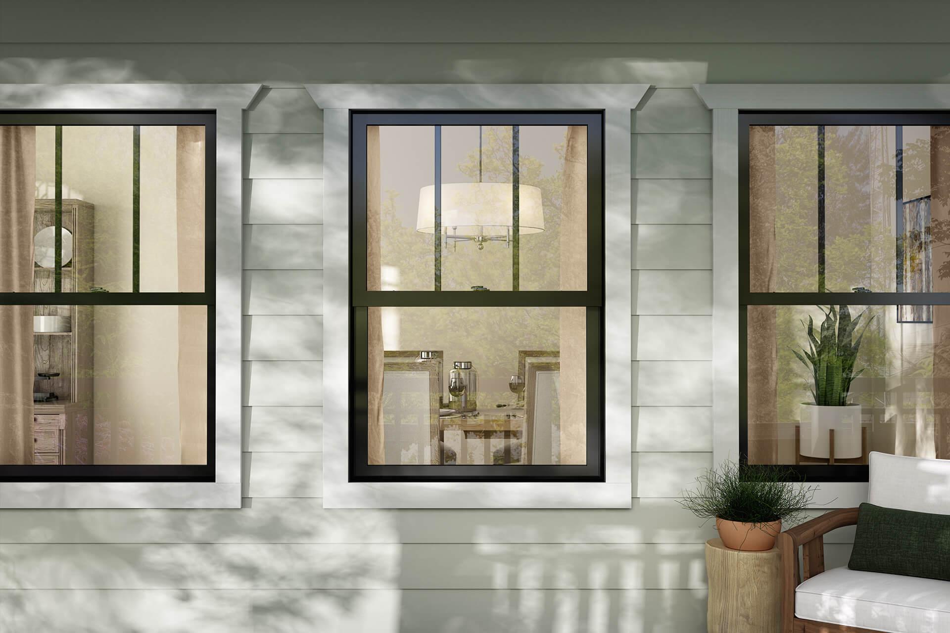 black window frames for new modern exterior