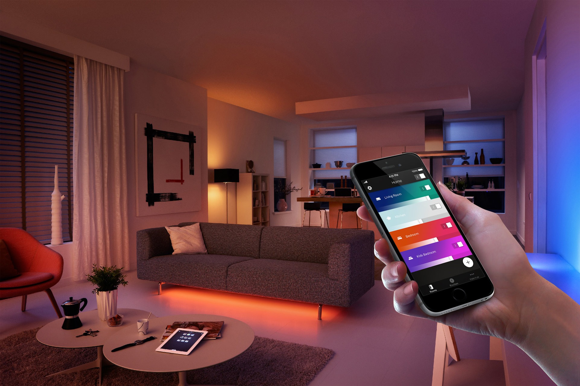 smart living room lights
